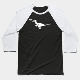 Cartoon Velociraptor Baseball T-Shirt